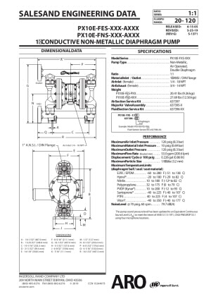 1” EXP Неметалічний пневматичний мембранний насос