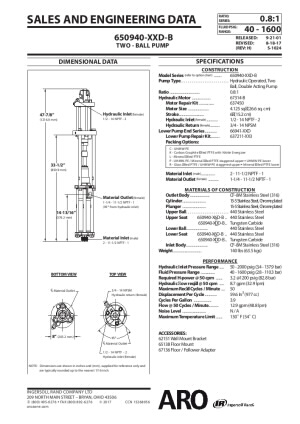 650940-XXD-B 2-Ball Pump Piston Pump