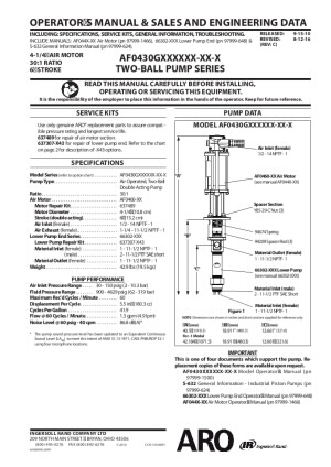 AF0430 Series 2-Ball Piston Pumps