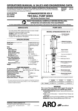 AF0660 Series 2-Ball Piston Pumps