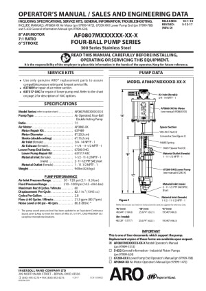 AF0807 Series 4-Ball Piston Pumps