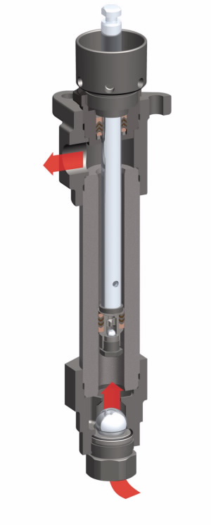 piston pump AF0810 flow directions